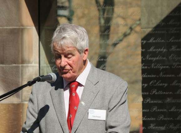 Tom Power, the former Chairman of the Irish Famine Commemoration in Australia