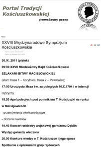 A screenshot from the symposium's website: http://www.pfk.waw.pl/index.php?option=com_content&view=article&id=85:xxviii-midzynarodowe-sympozjum-kociuszkowskie