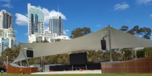 The new Tumbalong Park stage (photo: Darek Paczyński; from Puls Polonii)