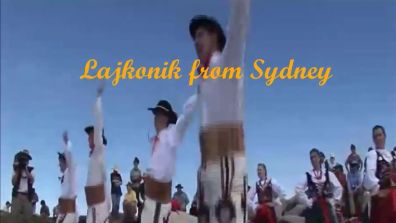 Lajkonik dancing on Mt Kosciuszko