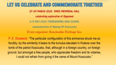 Strzelecki Festival Omeo (27-29.03.2020) i Strzelecki Festival Tumbarumba (7-9.05.2020)